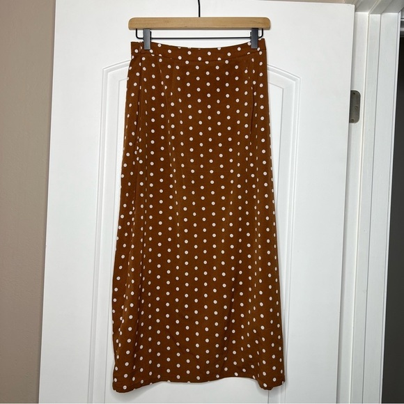 Nasty Gal dots of luck polka dot midi skirt size 4 - Picture 6 of 8